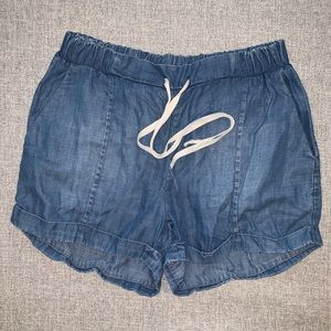 Soft denim shorts